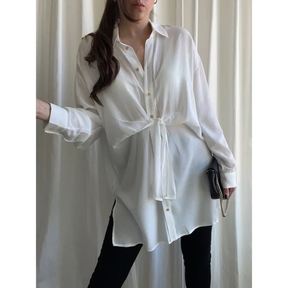 CAMILLE SHIRT — In Off White - Picture 6 of 10